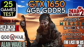 GTX 1650 (GDDR5) - Test In 25 Games In 2024