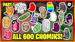 How to get ALL 500 BADGES + CHOMIKS in FIND THE CHOMIKS (Part 1) || Roblox