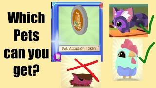 COMPLETE List of Available Pets from PET ADOPTION TOKEN! Which Pets Can you redeem? | Animal Jam