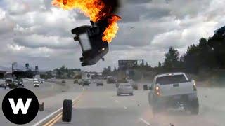 Tragic! Unbelievable Car Crashes Caught On Camera FLYING 50 Feet High