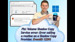 Fix - VSS error: Error calling a routine (12293)/System Restore encountered an error (0x81000203)