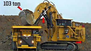 Extreme Big 1100 tons Machine, Caterpillar 6090 AMAZING MACHINE!