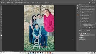 Adding a loved one into a photo using Photoshop, quick select, layers, refine edge and the move tool
