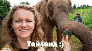 Visiting an Elephant Reserve & Snorkeling in Thailand *while speaking Kazakh* (ENG SUB)