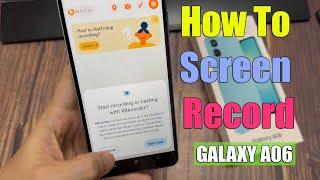 How To Screen Record On Samsung Galaxy A06