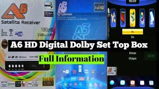 A6 Mpeg4 hd set top box full Information New Menu Access Code add key Dolby,A6,A3