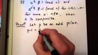 Prime Number Theory: Primality Test/Proof of the Rabin-Miller Theorem