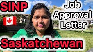 How to Get Approved for a SINP and a Job Approval Letter in Canada | PR in Saskatchewan