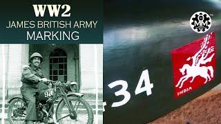 WW2 1943 JAMES ML MOTORCYCLE BRITISH ARMY MARKINGS