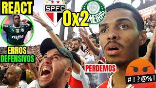 REACT SÃO PAULO 0 X 2 PALMEIRAS ZAGA IRRESPONSÁVEL- BRASILEIRÃO 2023