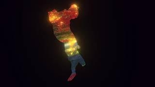 3d abstract light map of Italy background video / animation / green screen / country map / 2021
