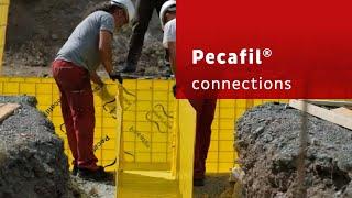 Strip foundation formwork made of Pecafil® elements - How are they connected?