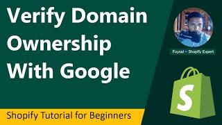 Verify Domain Ownership With Google  Shopify Tutorial for Beginner