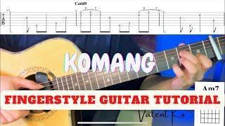 Komang (Raim Laode) - Fingerstyle Guitar Tutorial + Tabs + Chord , karaoke