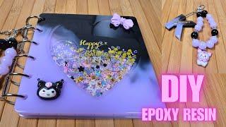 DIY with resin Kuromi notebook cover gift for my daughter birthday 