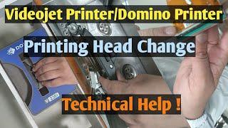 Ribbon Printing Machine | Domino Printer | Videojet Printer | Printer Head Change