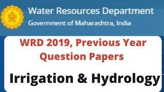 Irrigation &Hydrology/WRD JE Previous year question papers,#wrd2019 #jecivil #wrd