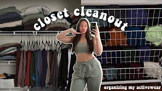 ORGANIZING MY ACTIVEWEAR | closet cleanout & creating my dream gym closet