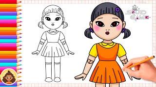 How to Draw Young-hee (The Doll) | from Squid Game