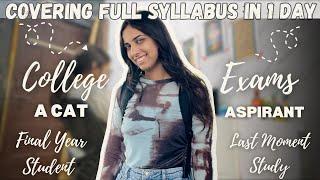 HOW TO STUDY FOR EXAM IN ONE DAY | FT. COLLEGE EXAMS | DU 