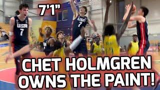 Chet Holmgren & Team USA Stay Undefeated In FIBA World Cup! 7'1" Gonzaga Commit SHUTS DOWN Paint! 