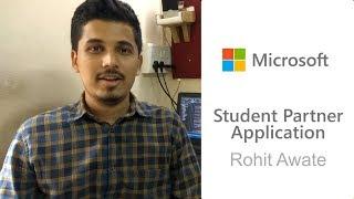 Microsoft Student Partner Application 2019-2020 | Rohit Awate (SELECTED)