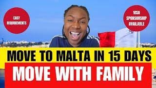 MOVE TO MALTA IN 15 DAYS! EVERYONE CAN APPLY- LIVING IN MALTA