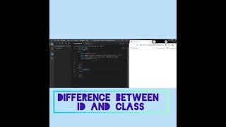 difference between id and class selector in CSS. #css #css3 #html #webdevelopment