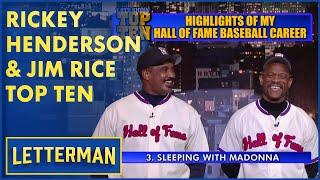 Rickey Henderson and Jim Rice Top Ten | David Letterman