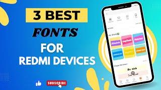 3 Best fonts for redmi and Xiaomi devices || font for miui 13 devices||