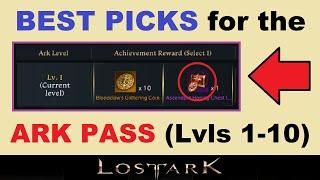 *BEST PICKS* for the New ~ARK PASS!~.. (Free Battlepass in Lost Ark).. Levels 1-10 in Detail