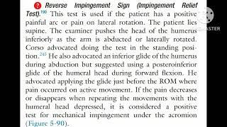 Reverse impingement sign | Shoulder joint special test |