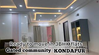 || 2510 Sft || 3BHK flats for sale in Luxury gated community, Kondapur , Hyderabad (1800-2510 Sft )