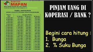 PINJAM UANG DI KOPERASI ATAU BANK ? BEGINI CARA MENGHITUNG BUNGA DAN SUKU BUNGA