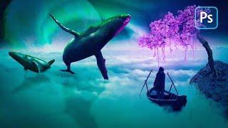 Mystical Whales Dream Photoshop SpeedArt Tutorial