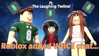 Trying Roblox's new VOICE chat.. | Ft. TheLaughingTwiins