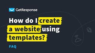 How to Create a Website Using Templates in GetResponse | Build a Website Fast and Easy