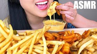 ASMR MOST POPULAR FAST FOOD FRIES + CHEESE SAUCE (No Talking) | ASMR Phan