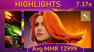 ⭐ 7.37e Lina |K+A-D - 24 KP - 79%| Mid Highlights - Dota 2 Top MMR