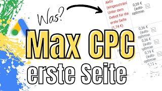 Max CPC Gebot für erste Seite ist sehr hoch? AdWords Beispiel 2022