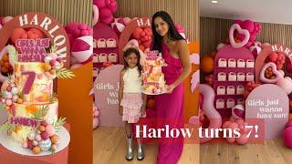 Harlow’s 7th Birthday!! Party + Opening her presents