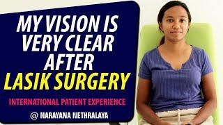 Crystal clear vision after Lasik surgery at Narayana Nethralaya