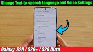 Galaxy S20/S20+: How to Change Text-to-speech Language and Voice Settings