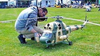 AMAZING RC MIL MI-2 !!! HUGE SCALE 1:6 MODEL TURBINE HELICOPTER / FLIGHT DEMONSTRATION !!!