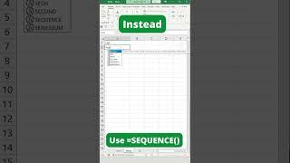 Make a sequence FAST #excel #exceltips #exceltutorial