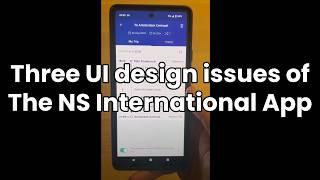 Three design issues with the NS International app