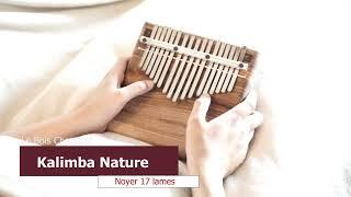 Superbe kalimba Nature en Noyer 17 lames - Made in France - Fabrication artisanale - piano 17 clés