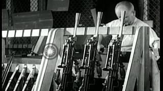 Guns, trucks and  submarines developed and tested in Canada, during World War II. HD Stock Footage