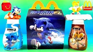 SONIC 2 McDONALD'S HAPPY MEAL TOYS MILK APPLE SLICES BOX CAJITA FELIZ JUGUETES MOVIE APRIL MAY 2022