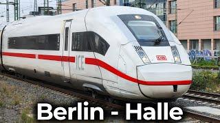 Deutsche Bahn: ICE 4 to Saxony-Anhalt | 4K Cab Ride: Berlin - Halle (Saale) | BR 412 empty train